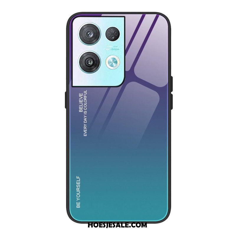 Hoesje voor Oppo Reno 8 Gehard Glas Wees Jezelf