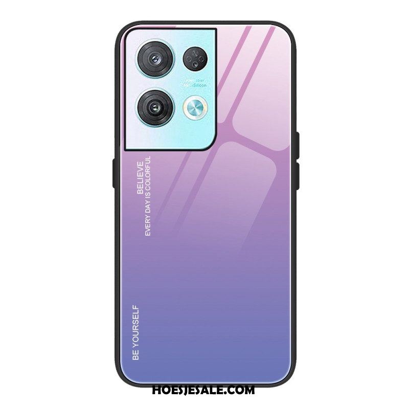 Hoesje voor Oppo Reno 8 Gehard Glas Wees Jezelf