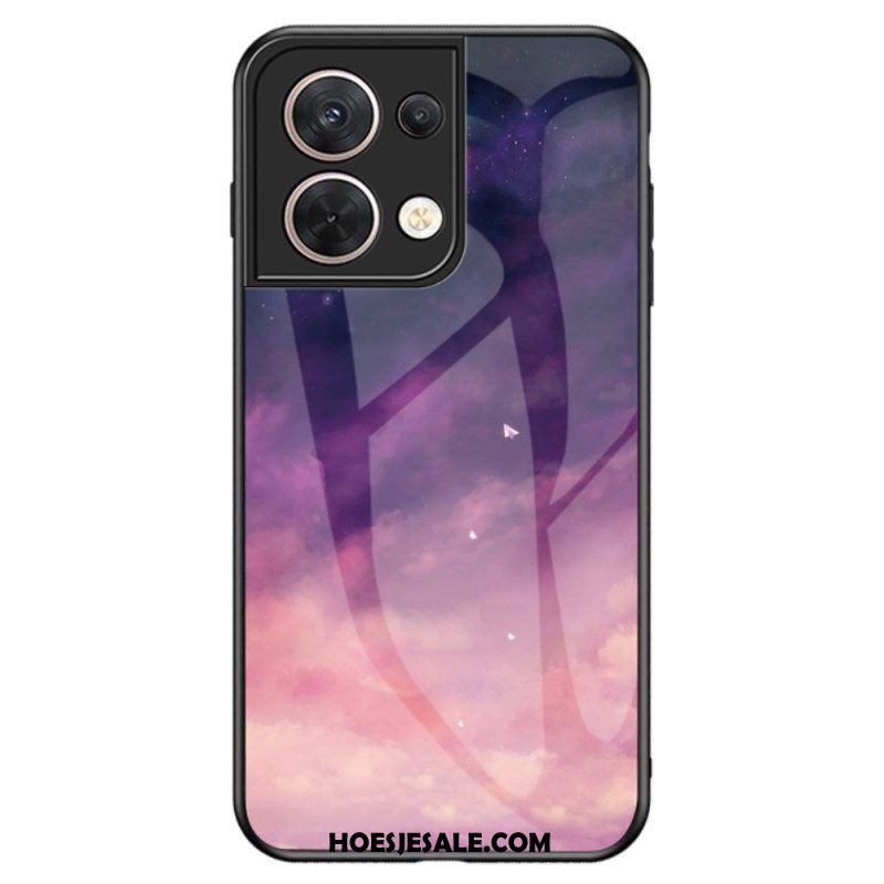 Hoesje voor Oppo Reno 8 Patroon Van Gehard Glas