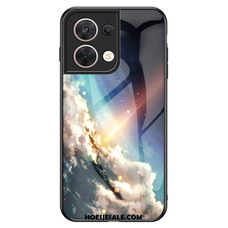 Hoesje voor Oppo Reno 8 Patroon Van Gehard Glas