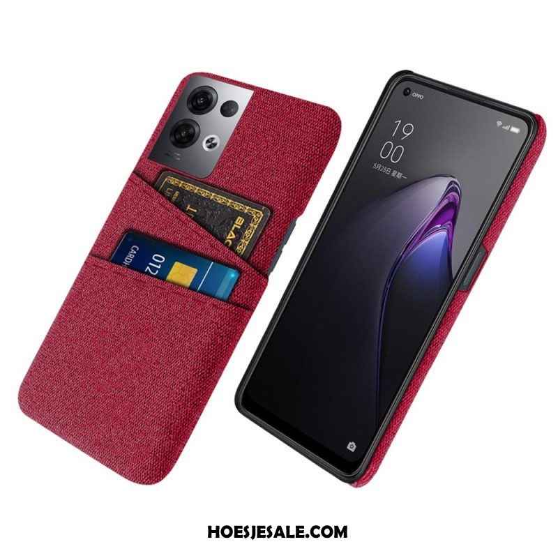 Hoesje voor Oppo Reno 8 Pro Doek Voor Kaarthouders