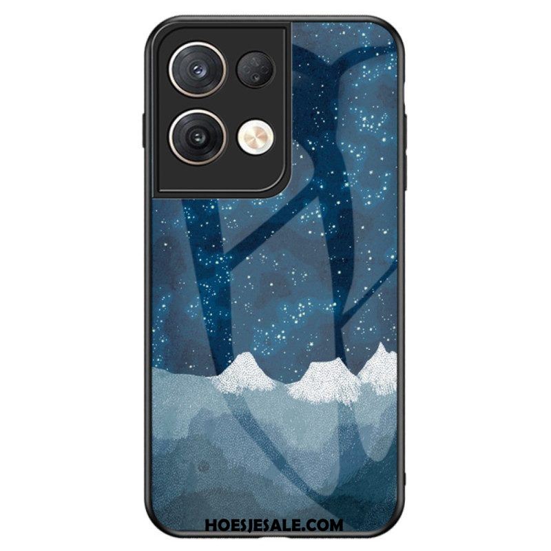 Hoesje voor Oppo Reno 8 Pro Patroon Van Gehard Glas