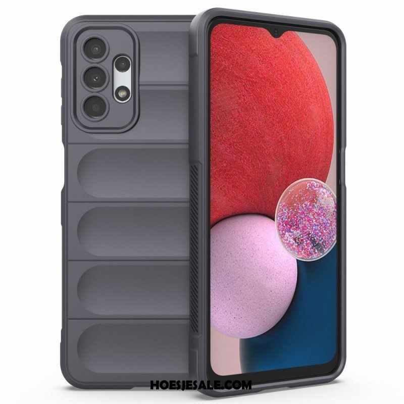 Hoesje voor Samsung Galaxy A13 Imitatielakleer Met Knoop