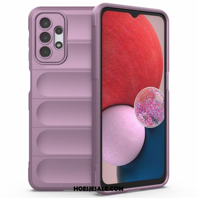 Hoesje voor Samsung Galaxy A13 Imitatielakleer Met Knoop