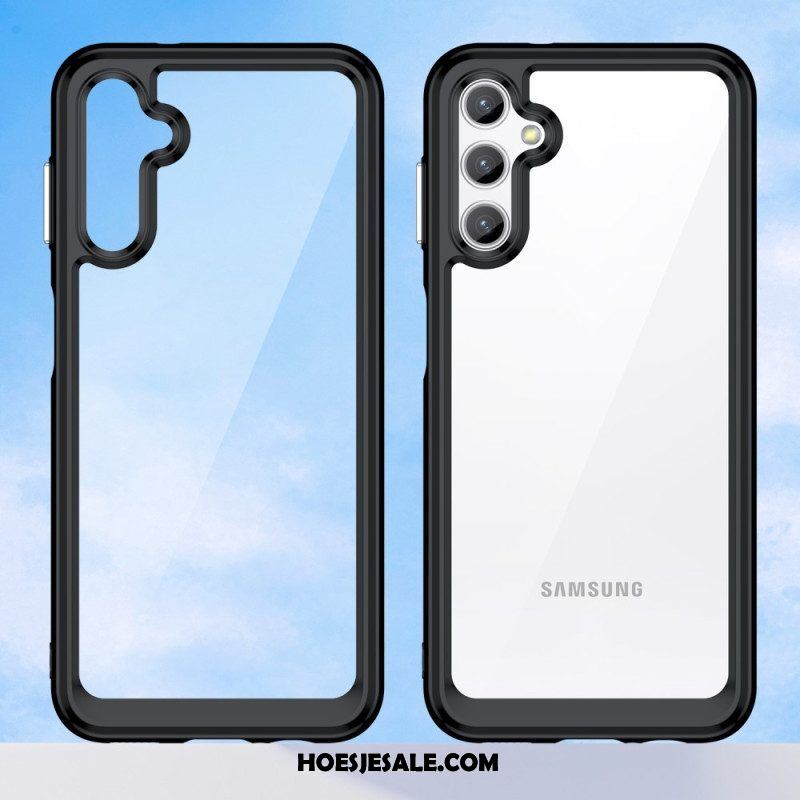 Hoesje voor Samsung Galaxy A14 / A14 5G Leer Textuur