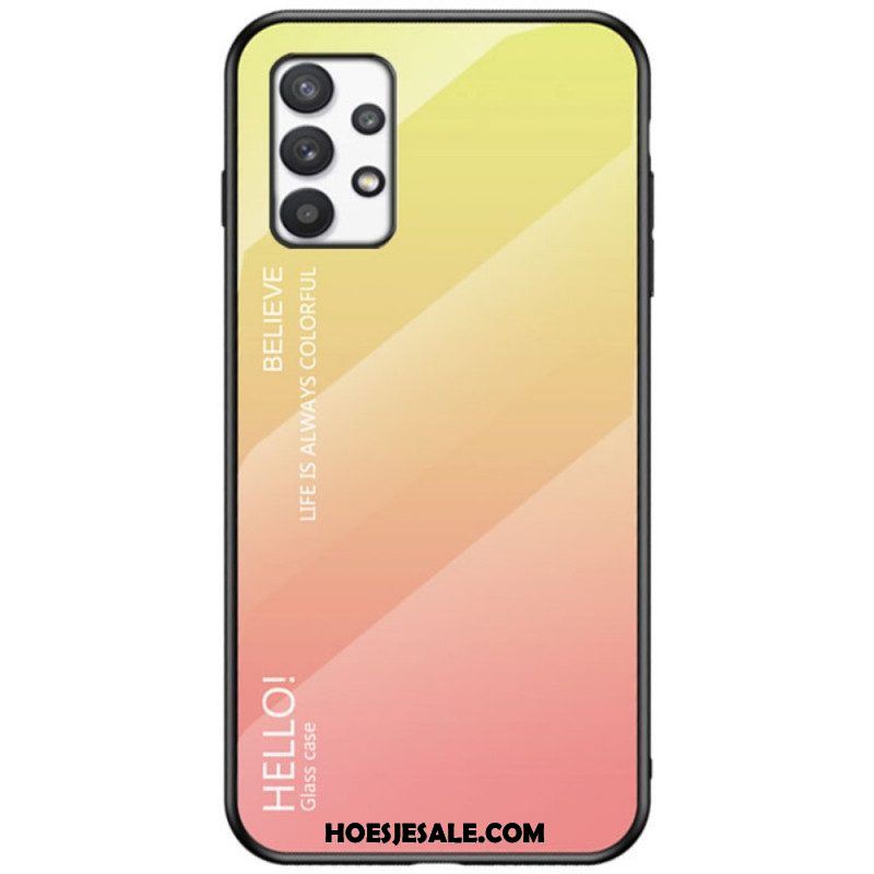 Hoesje voor Samsung Galaxy A53 5G Gehard Glas Hallo