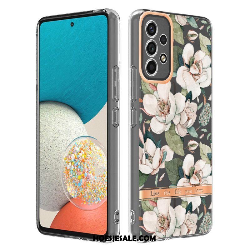 Hoesje voor Samsung Galaxy A53 5G Naadloze Bloemen