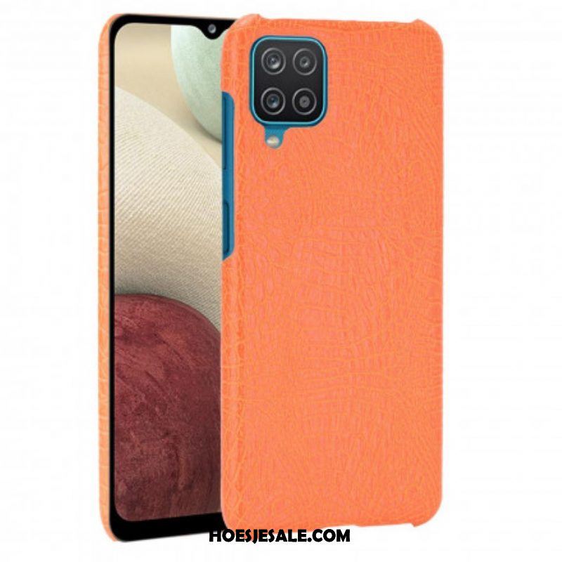 Hoesje voor Samsung Galaxy M12 / A12 Krokodillenhuid-effect