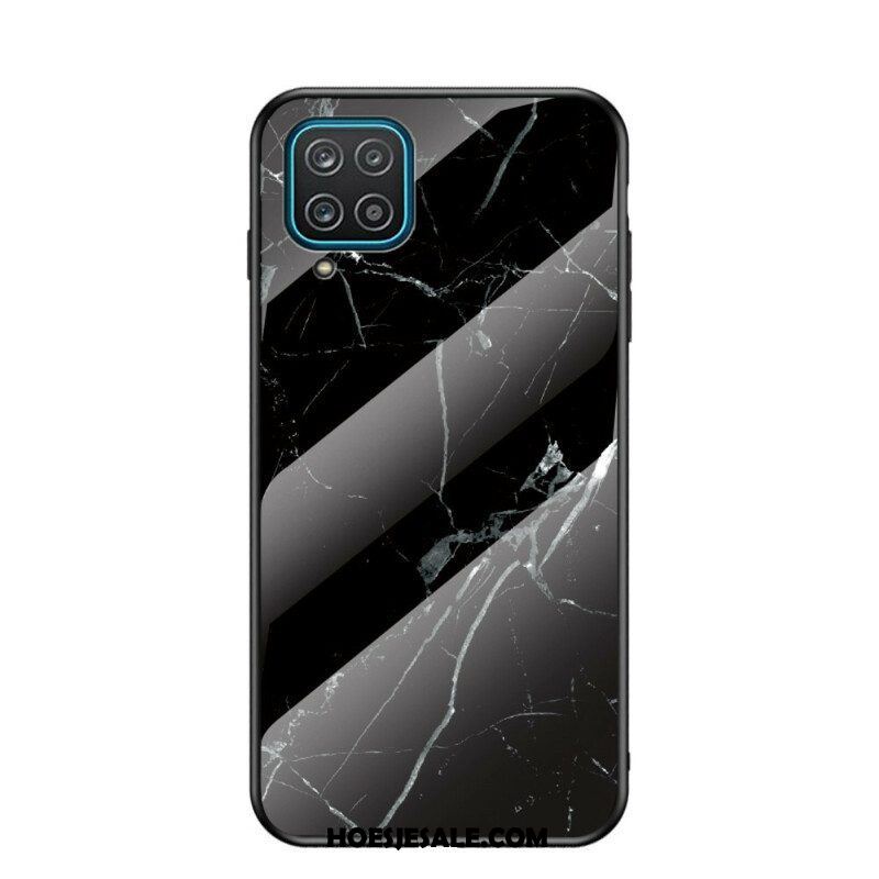 Hoesje voor Samsung Galaxy M12 / A12 Premium Kleur Gehard Glas