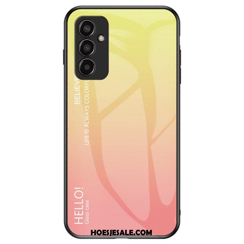 Hoesje voor Samsung Galaxy M13 Gehard Glas Hallo