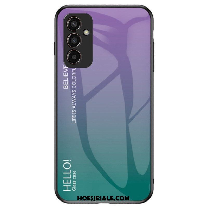 Hoesje voor Samsung Galaxy M13 Gehard Glas Hallo