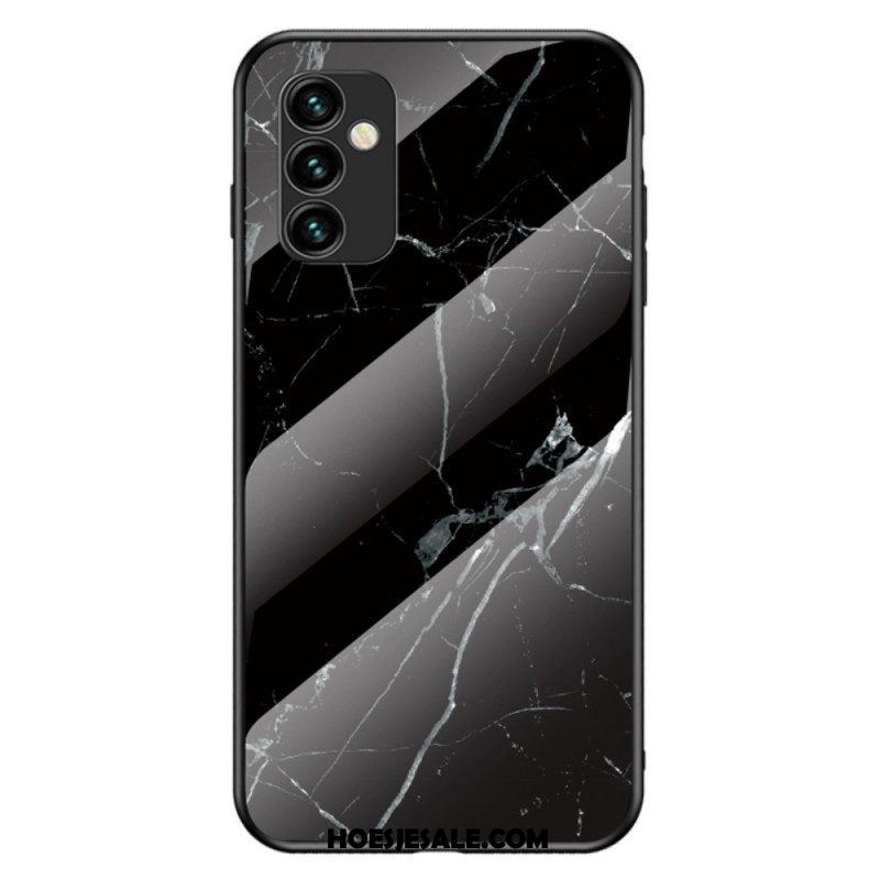 Hoesje voor Samsung Galaxy M23 5G Marmeren Kleuren Gehard Glas