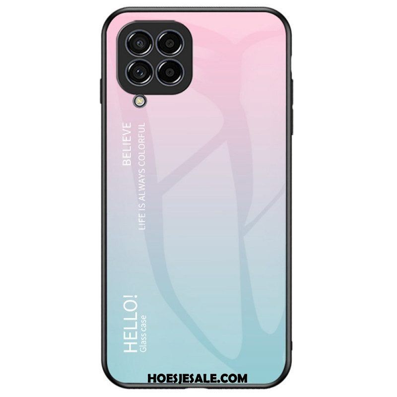 Hoesje voor Samsung Galaxy M53 5G Gehard Glas Hallo