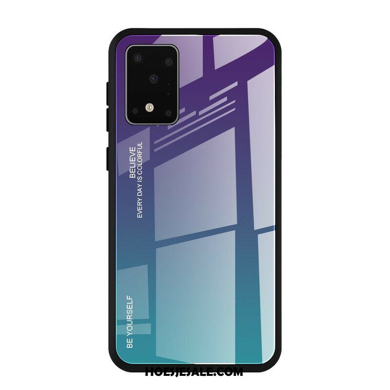 Hoesje voor Samsung Galaxy S20 Plus / S20 Plus 5G Gehard Glas Wees Jezelf