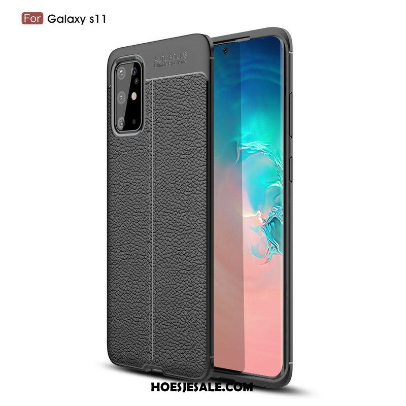 Hoesje voor Samsung Galaxy S20 Plus / S20 Plus 5G Lychee Dubbele Lijn