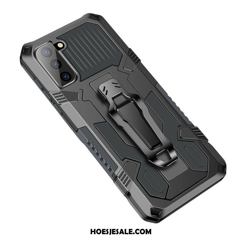 Hoesje voor Samsung Galaxy S21 FE Robot Met Riemclip