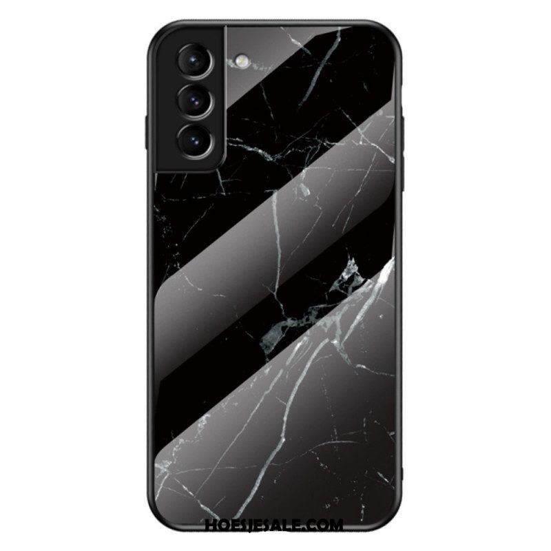 Hoesje voor Samsung Galaxy S22 Plus 5G Marmeren Kleuren Gehard Glas