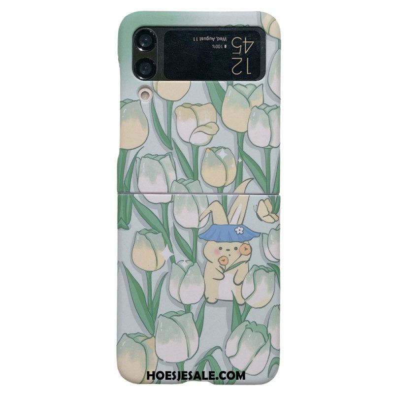 Hoesje voor Samsung Galaxy Z Flip 4 Folio-hoesje Bloemen