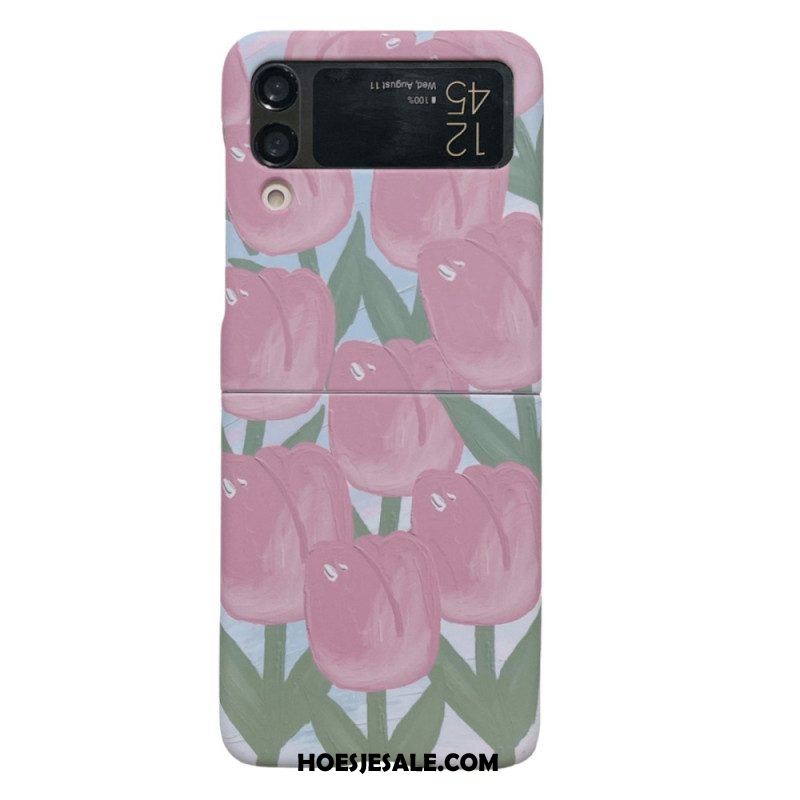 Hoesje voor Samsung Galaxy Z Flip 4 Folio-hoesje Bloemen