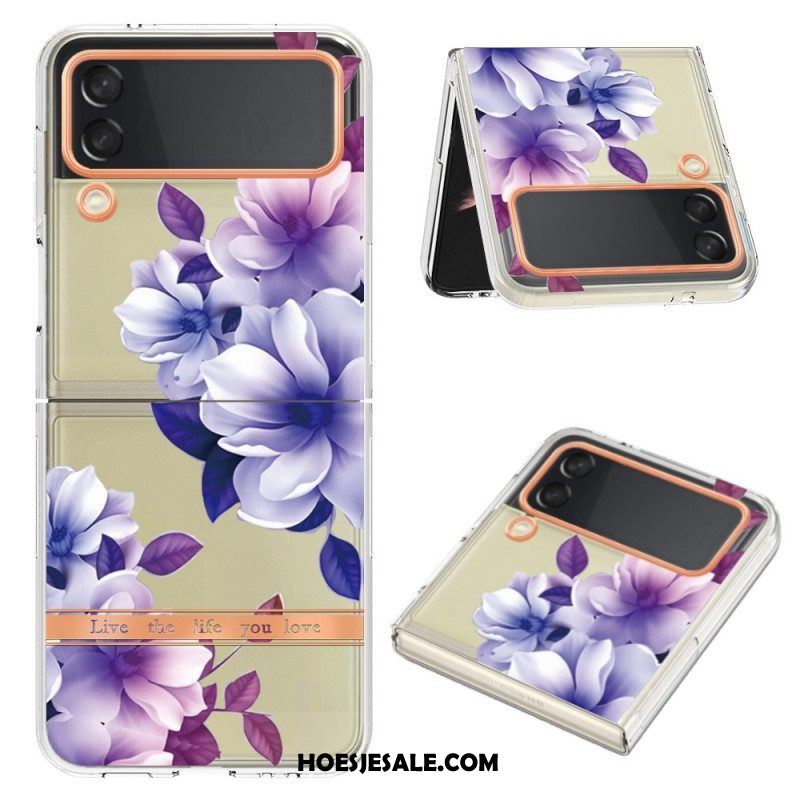 Hoesje voor Samsung Galaxy Z Flip 4 Folio-hoesje Bloemen