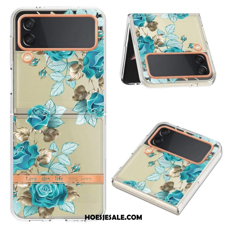 Hoesje voor Samsung Galaxy Z Flip 4 Folio-hoesje Bloemen