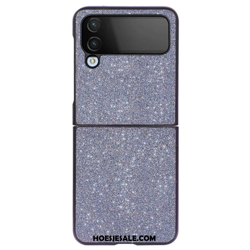 Hoesje voor Samsung Galaxy Z Flip 4 Folio-hoesje Glitter Huid