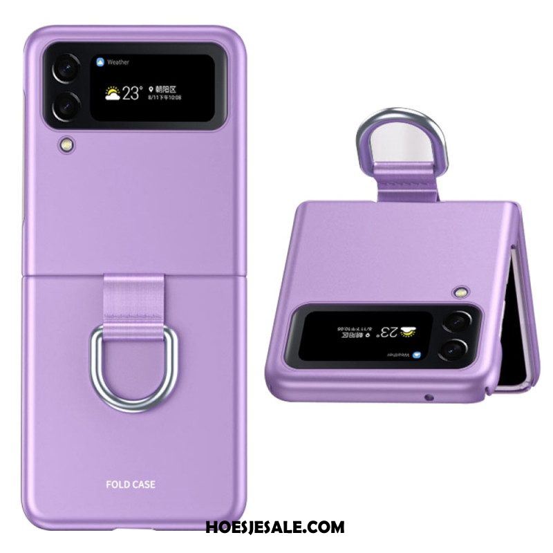 Hoesje voor Samsung Galaxy Z Flip 4 Folio-hoesje Huid-aanraking Met Ring