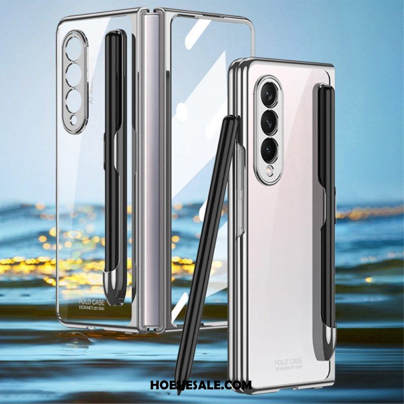 Hoesje voor Samsung Galaxy Z Fold 3 5G Transparant Met Gkk-stylushouder