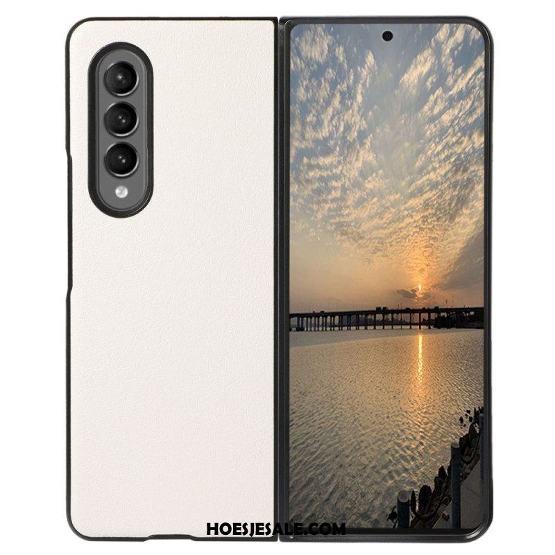 Hoesje voor Samsung Galaxy Z Fold 4 Klassiek Kunstleer