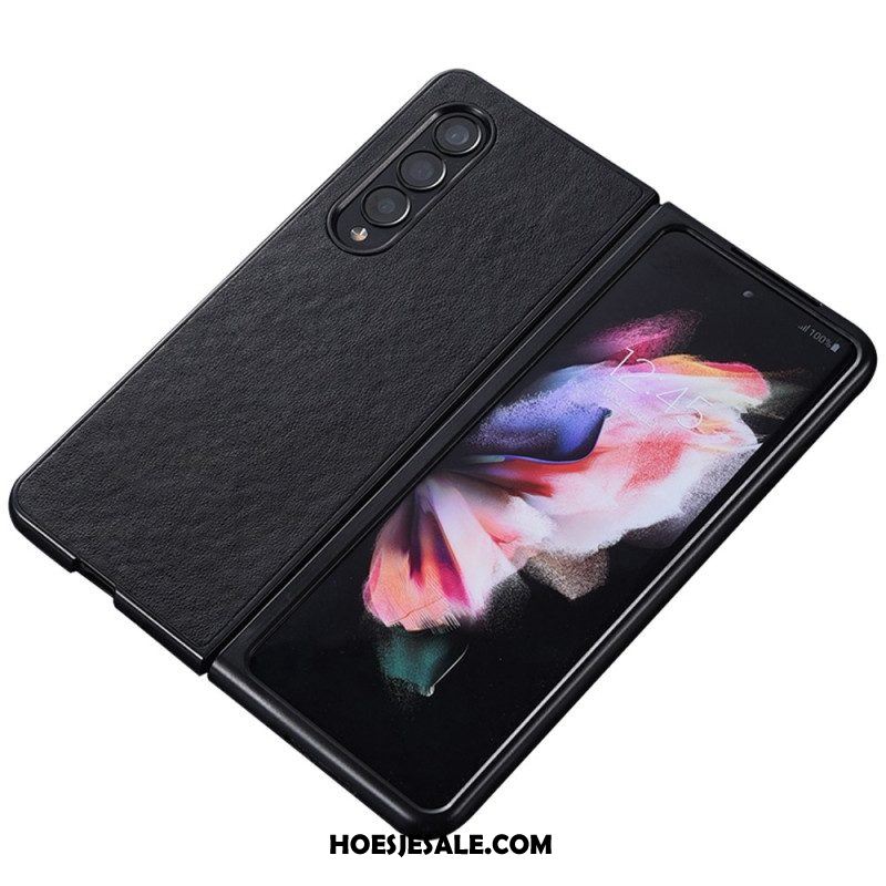 Hoesje voor Samsung Galaxy Z Fold 4 Kunstleer Nylon Textuur