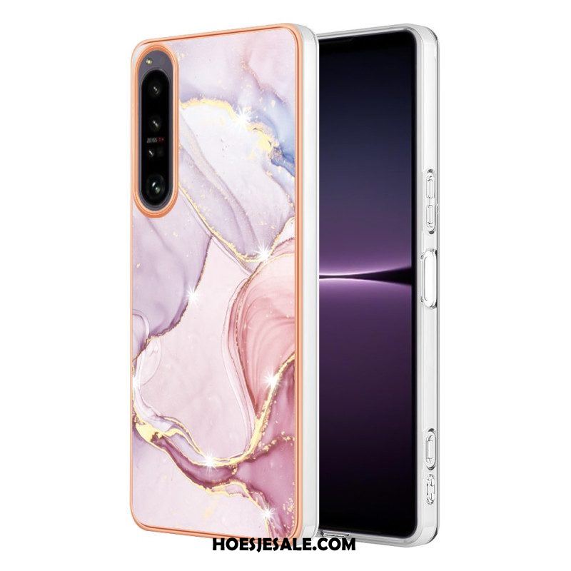 Hoesje voor Sony Xperia 1 IV Gekleurd Marmer