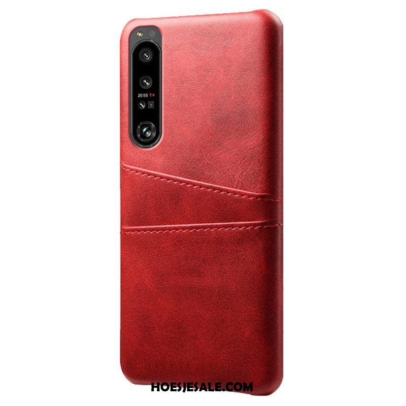 Hoesje voor Sony Xperia 1 IV Kaarthouder Met Leereffect