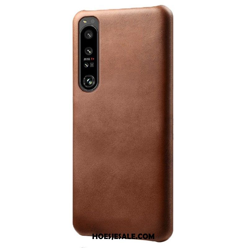 Hoesje voor Sony Xperia 1 IV Leer-effect