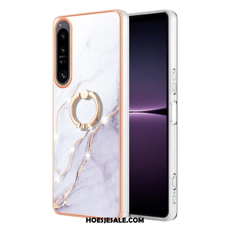 Hoesje voor Sony Xperia 1 IV Marmer Met Ringsteun