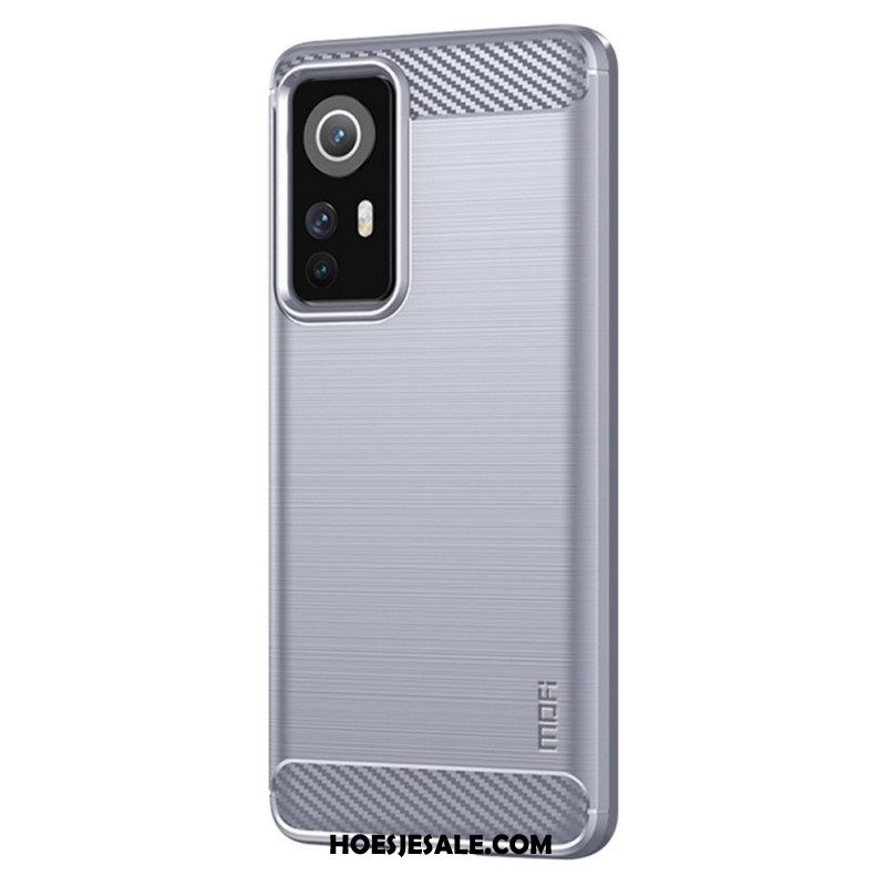 Hoesje voor Xiaomi 12 / 12X Mofi Geborsteld Koolstofvezel