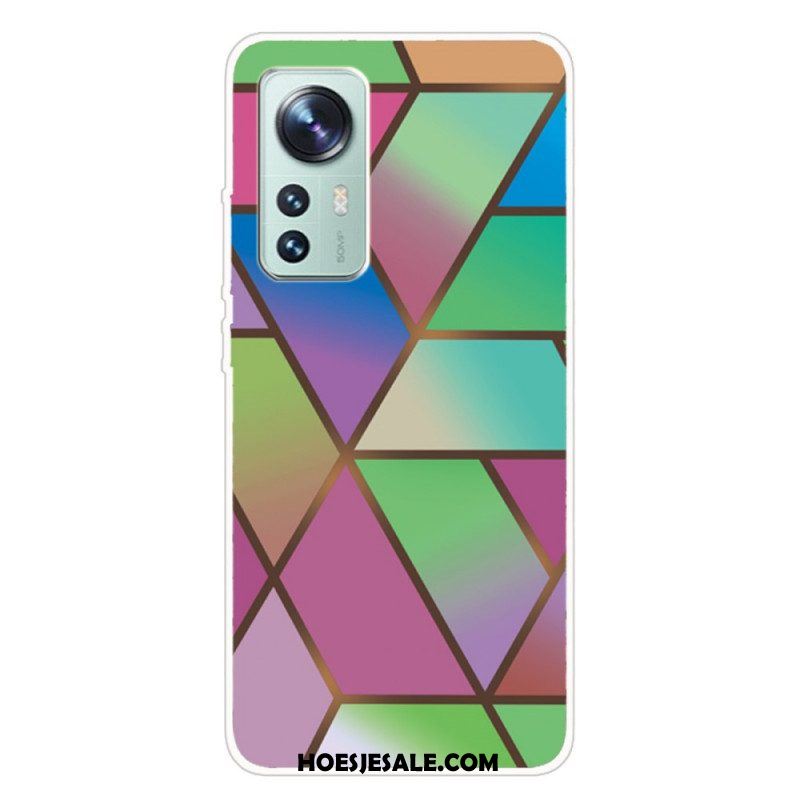 Hoesje voor Xiaomi 12 / 12X Siliconen Marmeren Geometrie