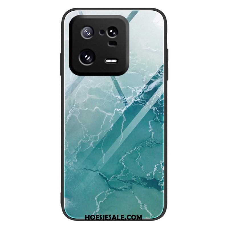 Hoesje voor Xiaomi 13 Pro Marmeren Kleuren Gehard Glas