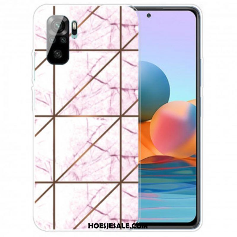 Hoesje voor Xiaomi Redmi Note 10 / 10S Marmer Met Intense Geometrie