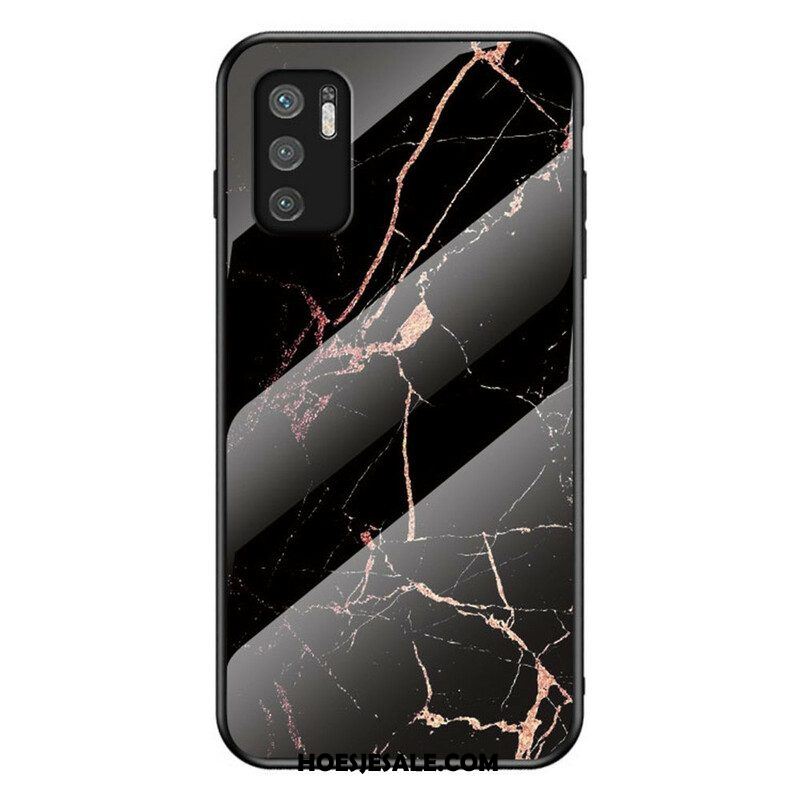 Hoesje voor Xiaomi Redmi Note 10 5G Marmeren Kleuren Gehard Glas