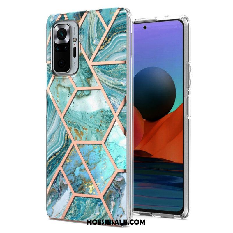 Hoesje voor Xiaomi Redmi Note 10 Pro Marmer Met Intense Geometrie