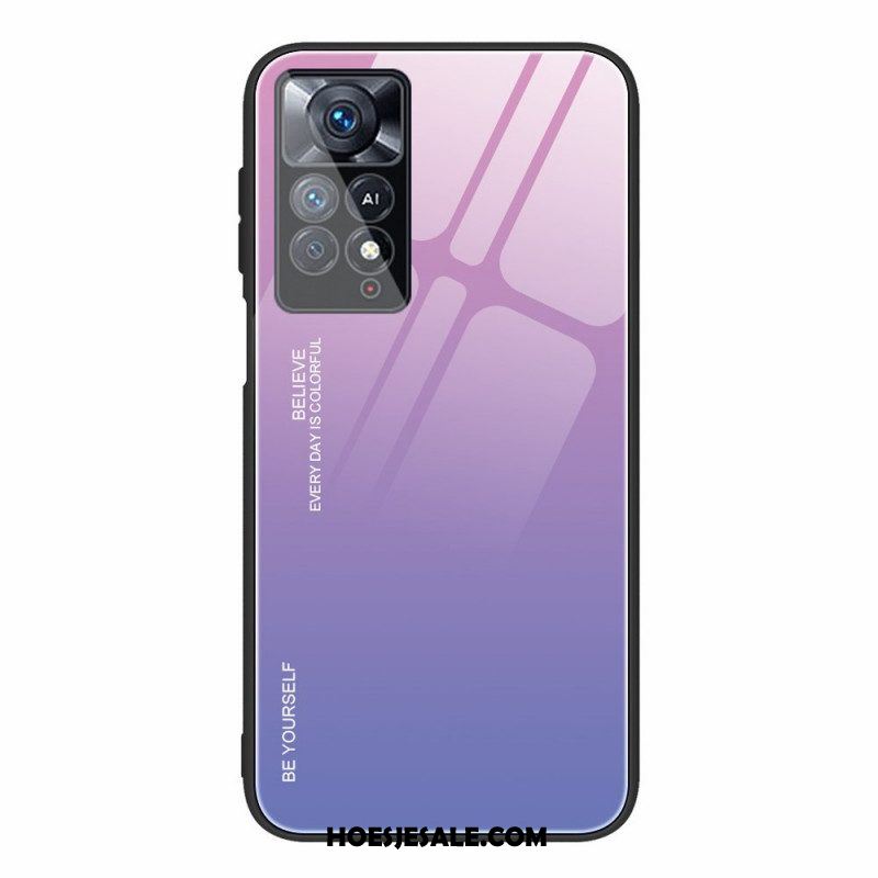 Hoesje voor Xiaomi Redmi Note 11 Pro / 11 Pro 5G Gehard Glas Wees Jezelf