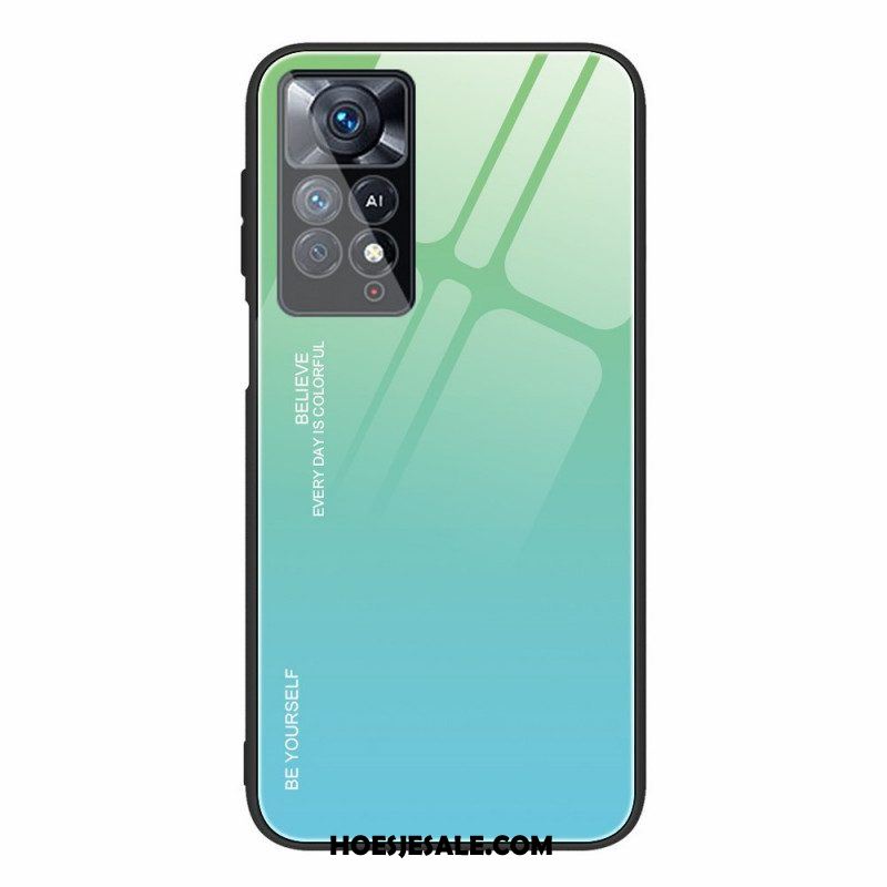 Hoesje voor Xiaomi Redmi Note 11 Pro / 11 Pro 5G Gehard Glas Wees Jezelf