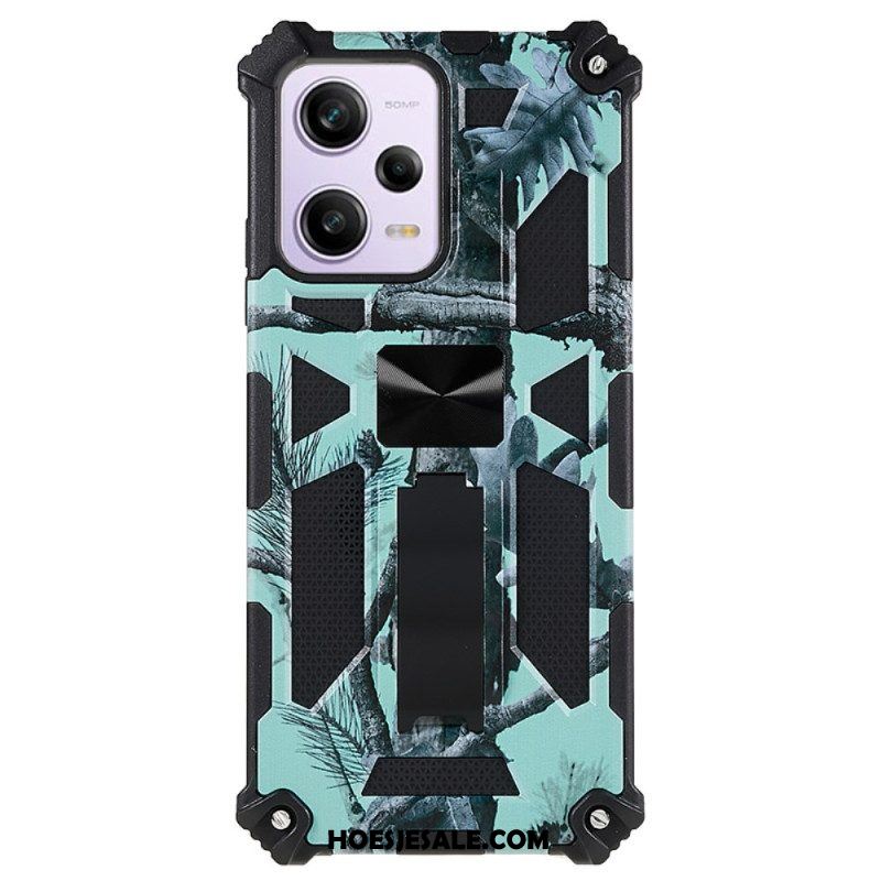 Hoesje voor Xiaomi Redmi Note 12 5G Camouflage Verwijderbare Ondersteuning