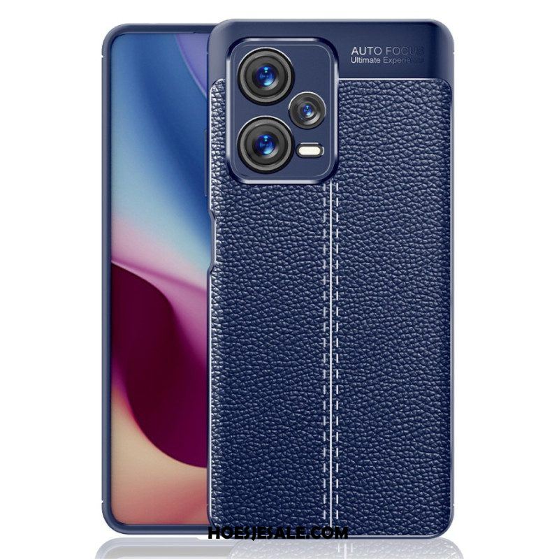 Hoesje voor Xiaomi Redmi Note 12 Pro Plus Dubbellijnig Litchi-leereffect