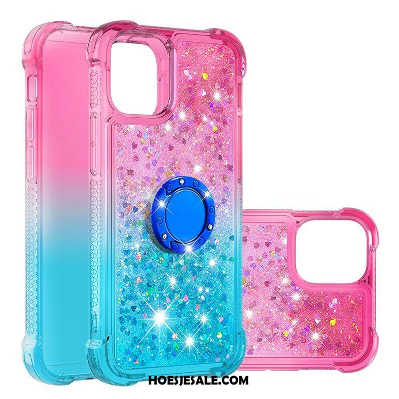 Hoesje voor iPhone 13 Mini Glitter Ringbeugel