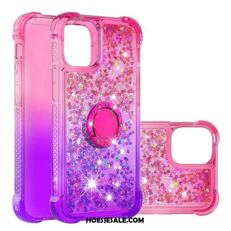 Hoesje voor iPhone 13 Mini Glitter Ringbeugel