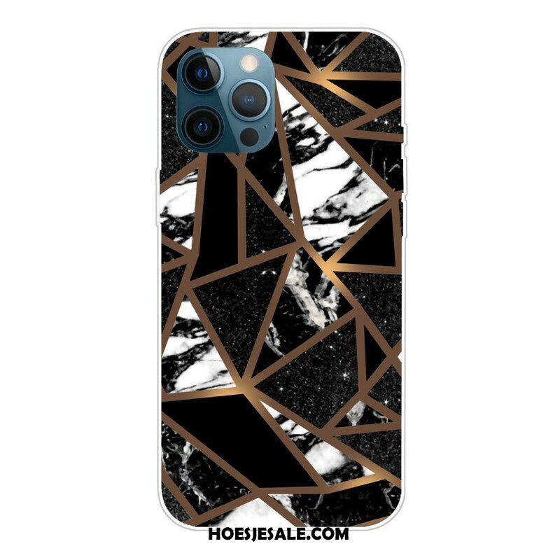 Hoesje voor iPhone 13 Pro Marmeren Geometrie