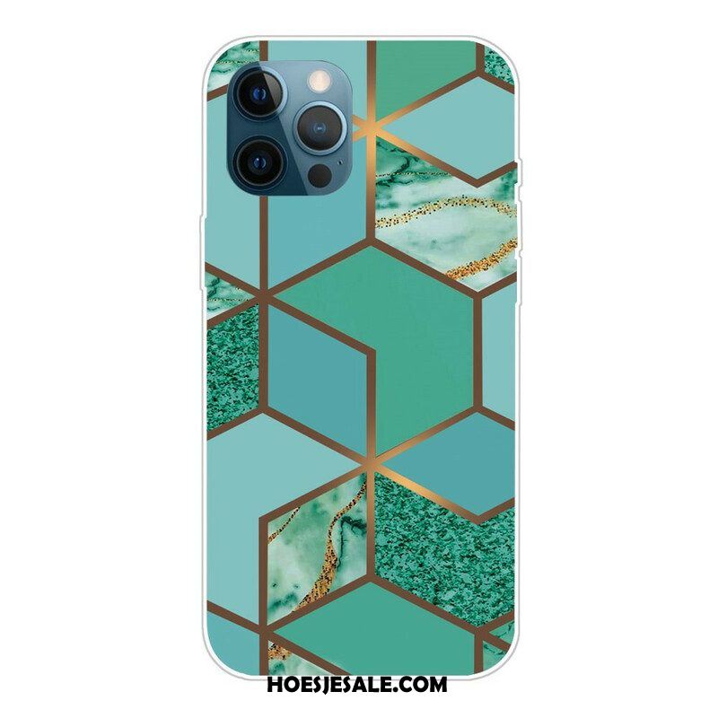 Hoesje voor iPhone 13 Pro Marmeren Geometrie