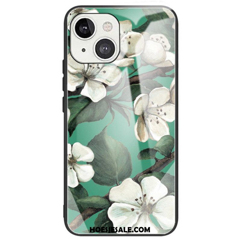 Hoesje voor iPhone 14 Bloemen Van Gehard Glas