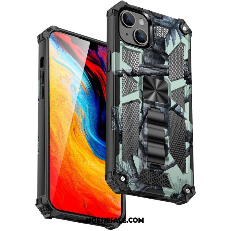 Hoesje voor iPhone 14 Camouflage Verwijderbare Ondersteuning